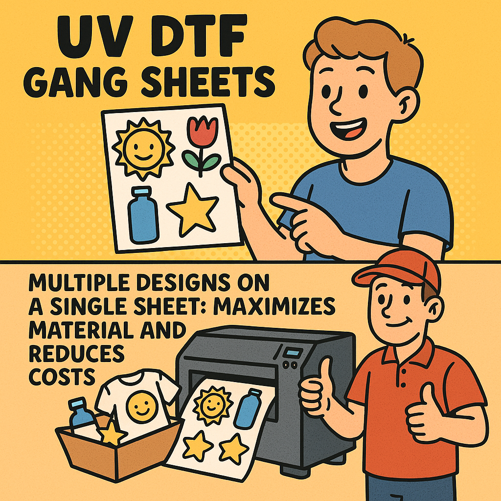 UV DTF Gang Sheets: Maximum Efficiency, Minimum Waste