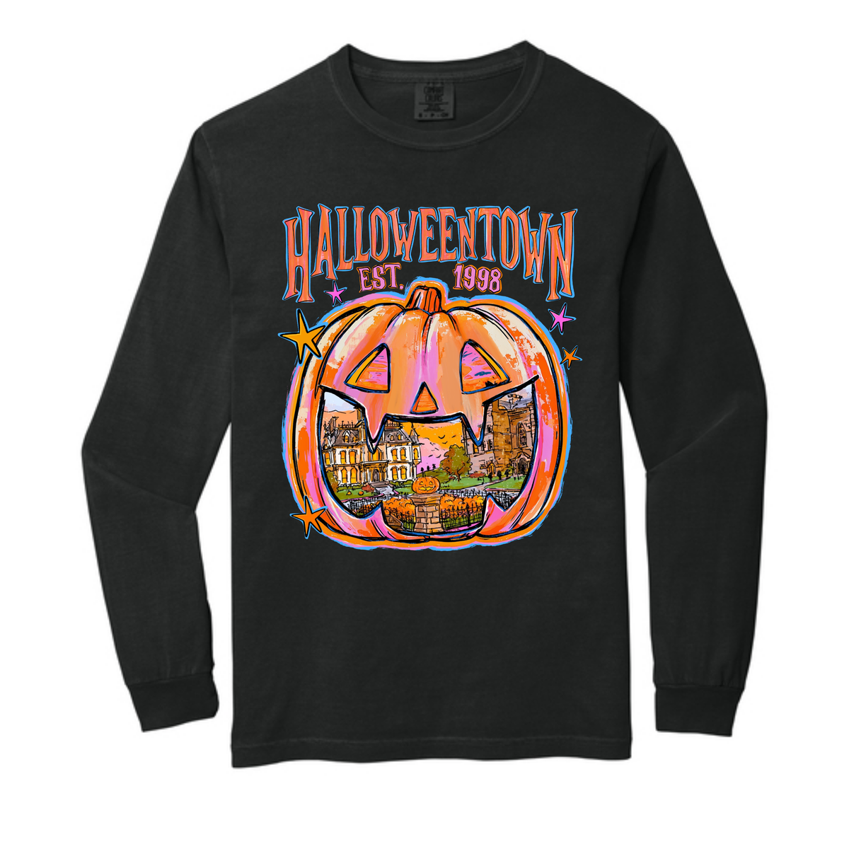 Halloweentown Black Comfort Colors® Longsleeve