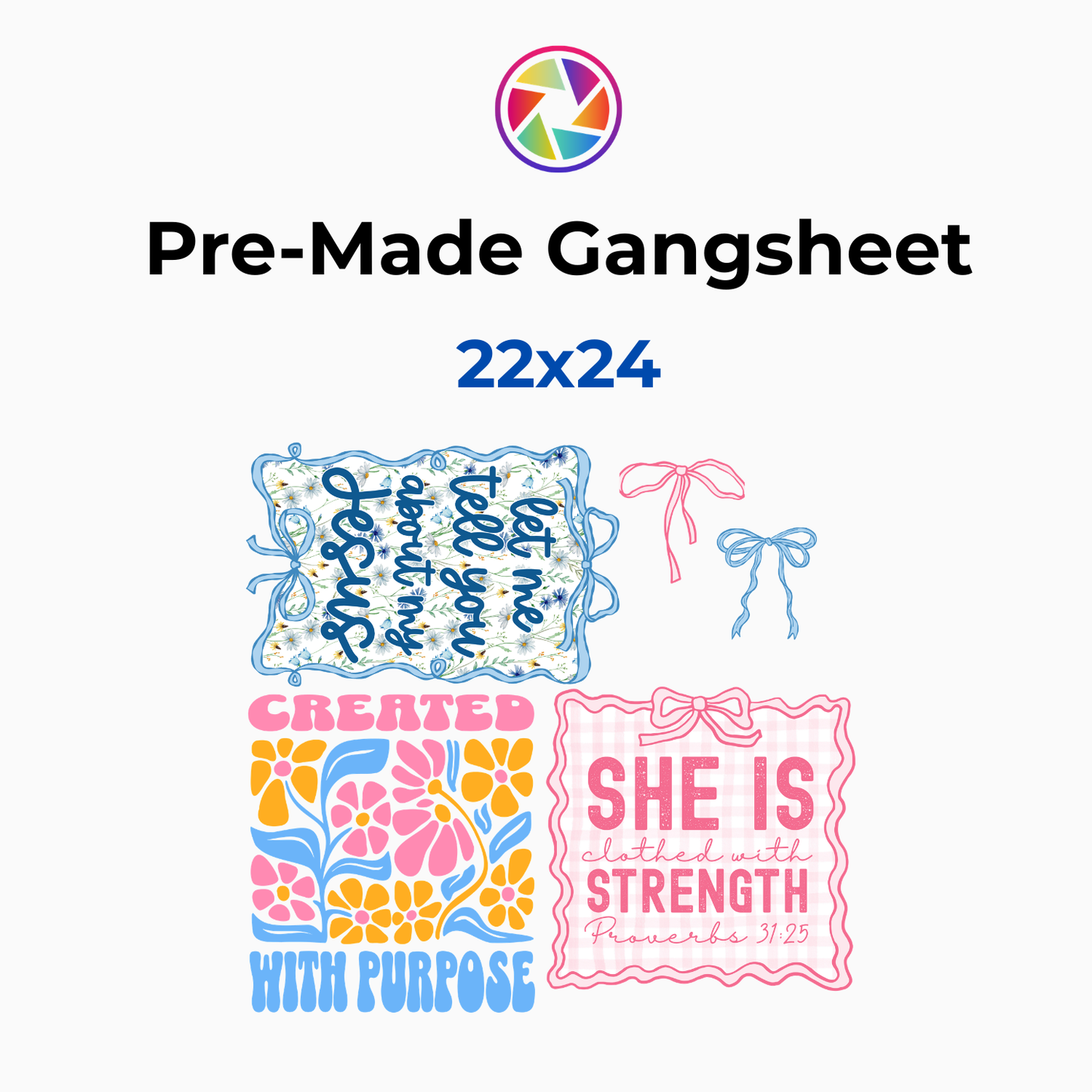 Religious 2 Gangsheet 22x24