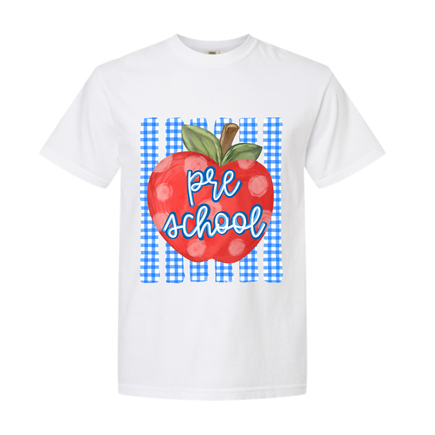 Pre School apple Comfort Colors tee