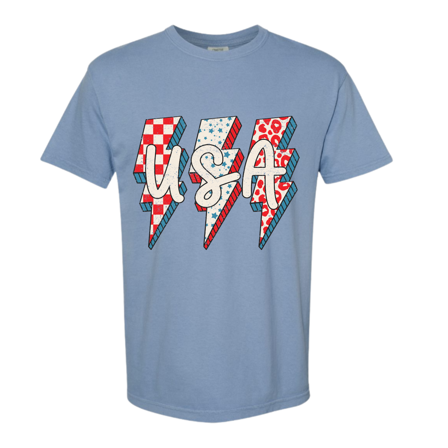 USA Lightning Bolt Patriotic Tee