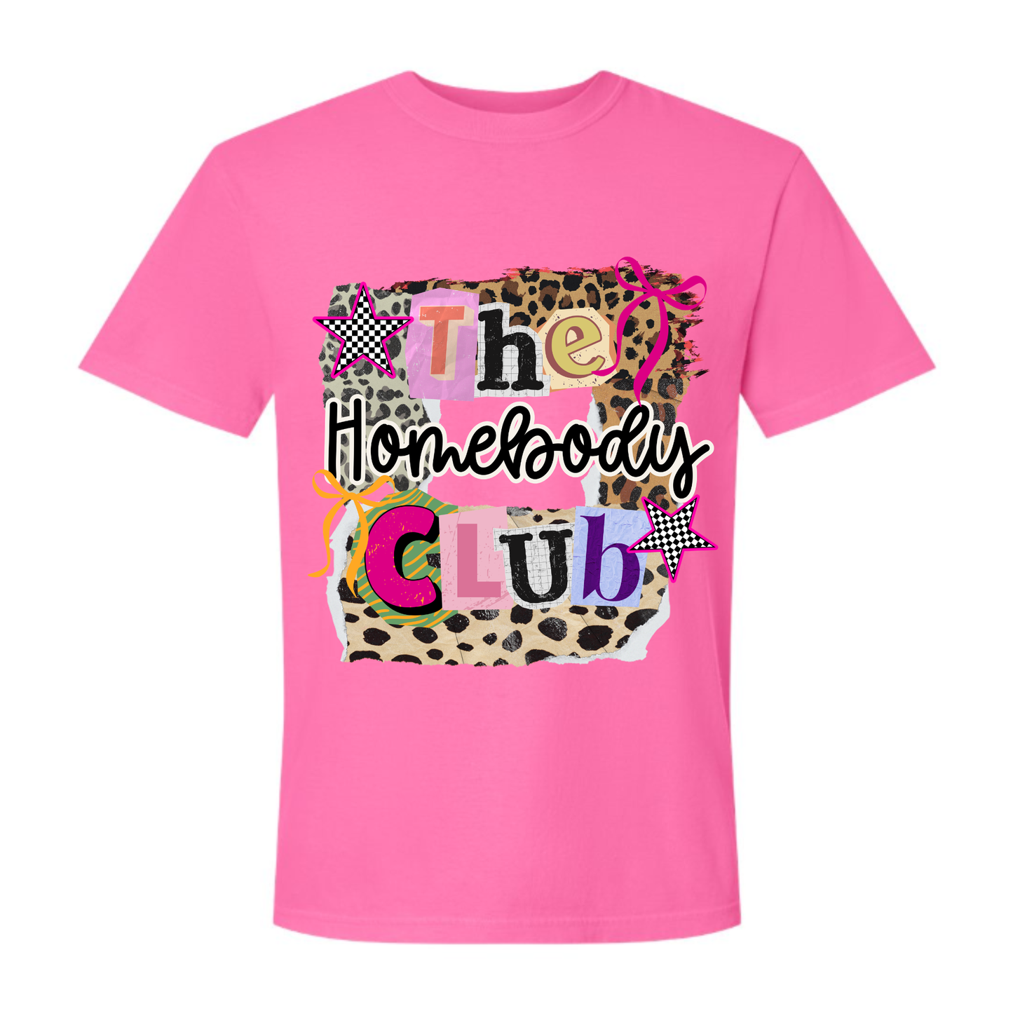 The Homebody Club Leopard Comfort Colors Tee