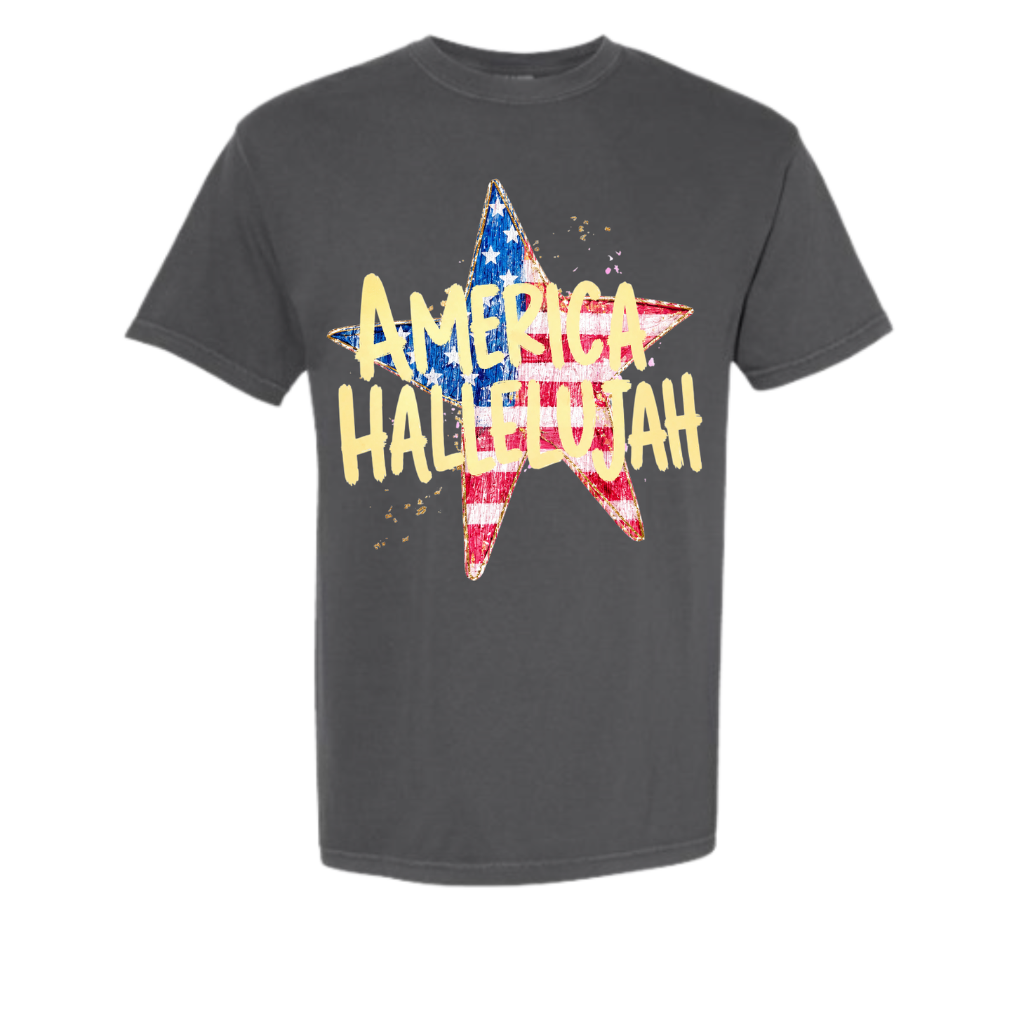 America Hallelujah Patriotic Star Tee