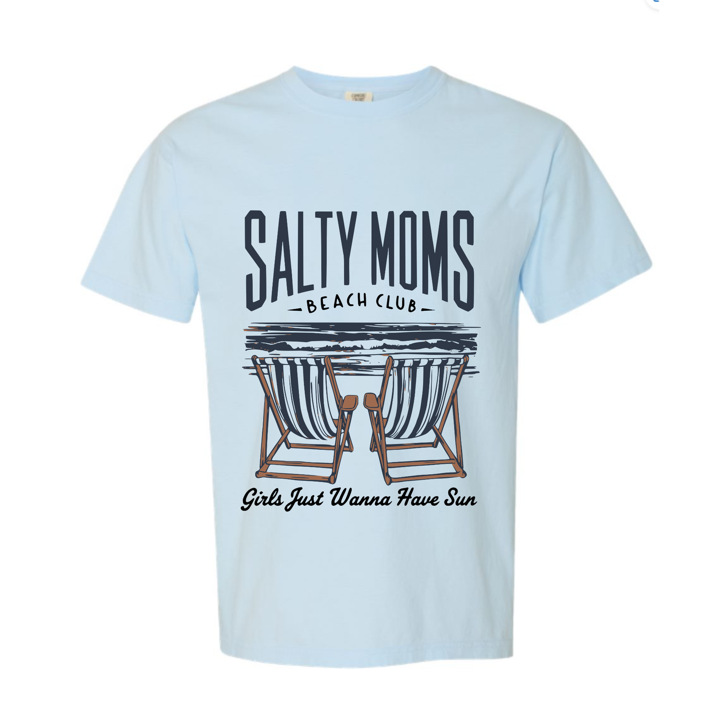 Salty Moms Beach Club Comfort Colors Tee