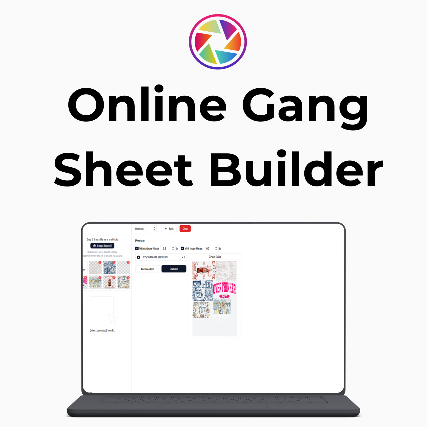 DTF Online Gang Sheet Builder