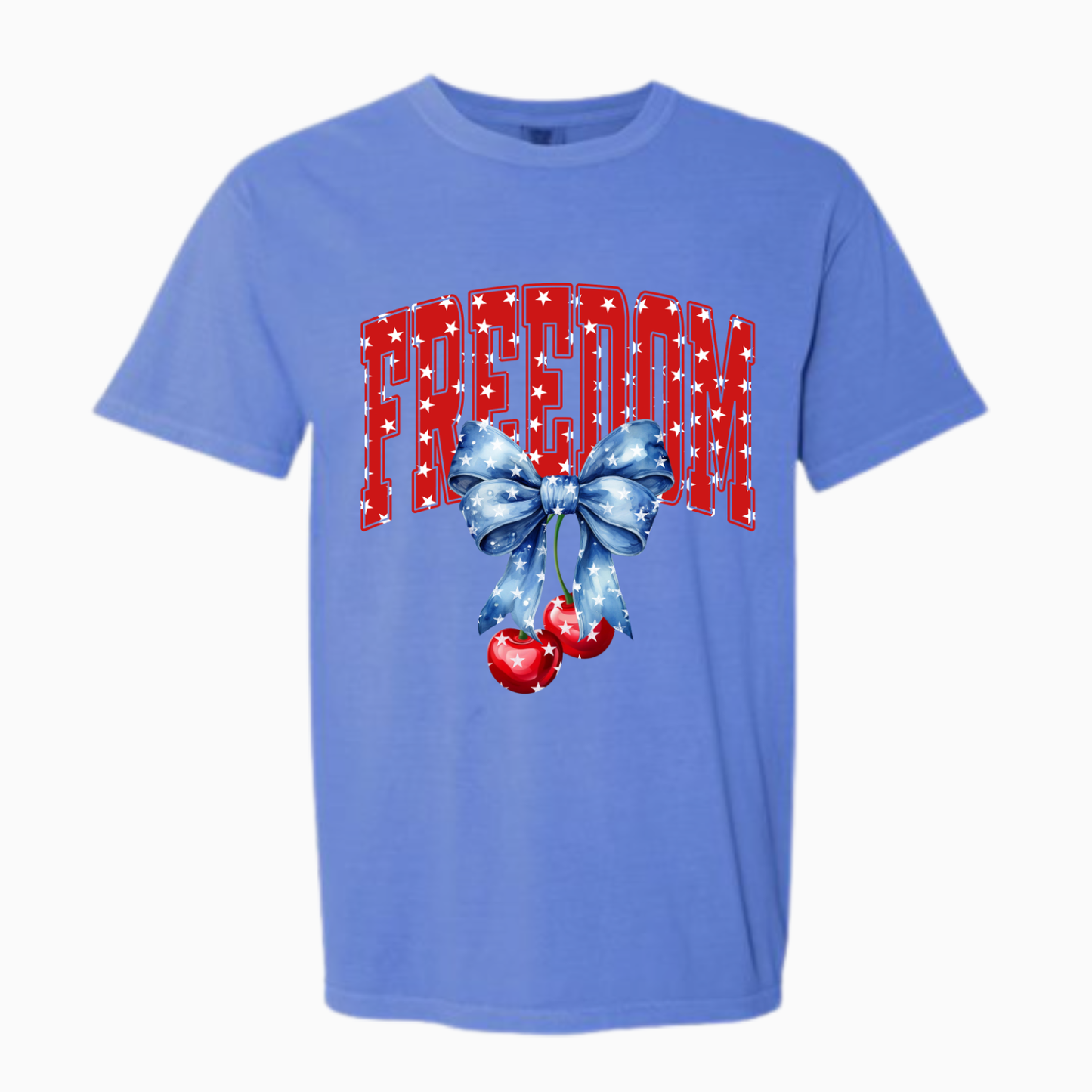 Freedom Bow & Cherries Patriotic Tee
