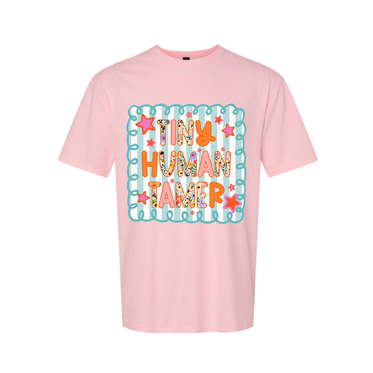 Tiny Human Tamer Colorful Gildan Softstyle Tee