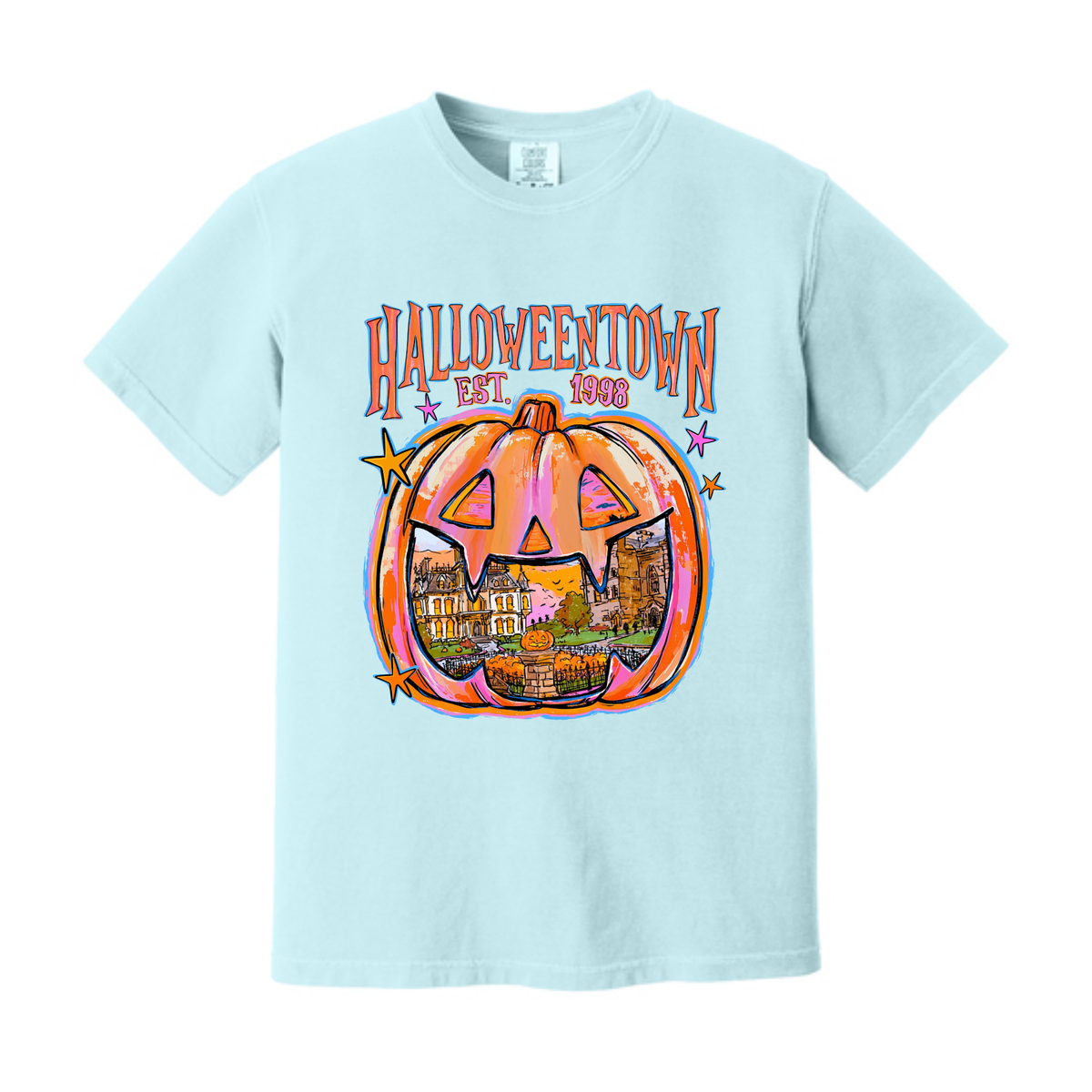 Halloweentown Blue Comfort Colors® Tee