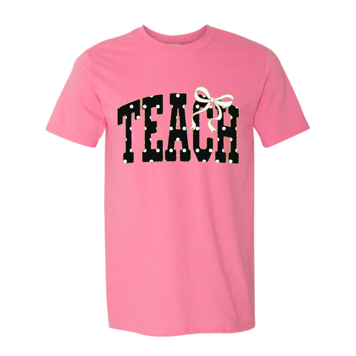 Teach Pearl Bow Gildan Softstyle Tee