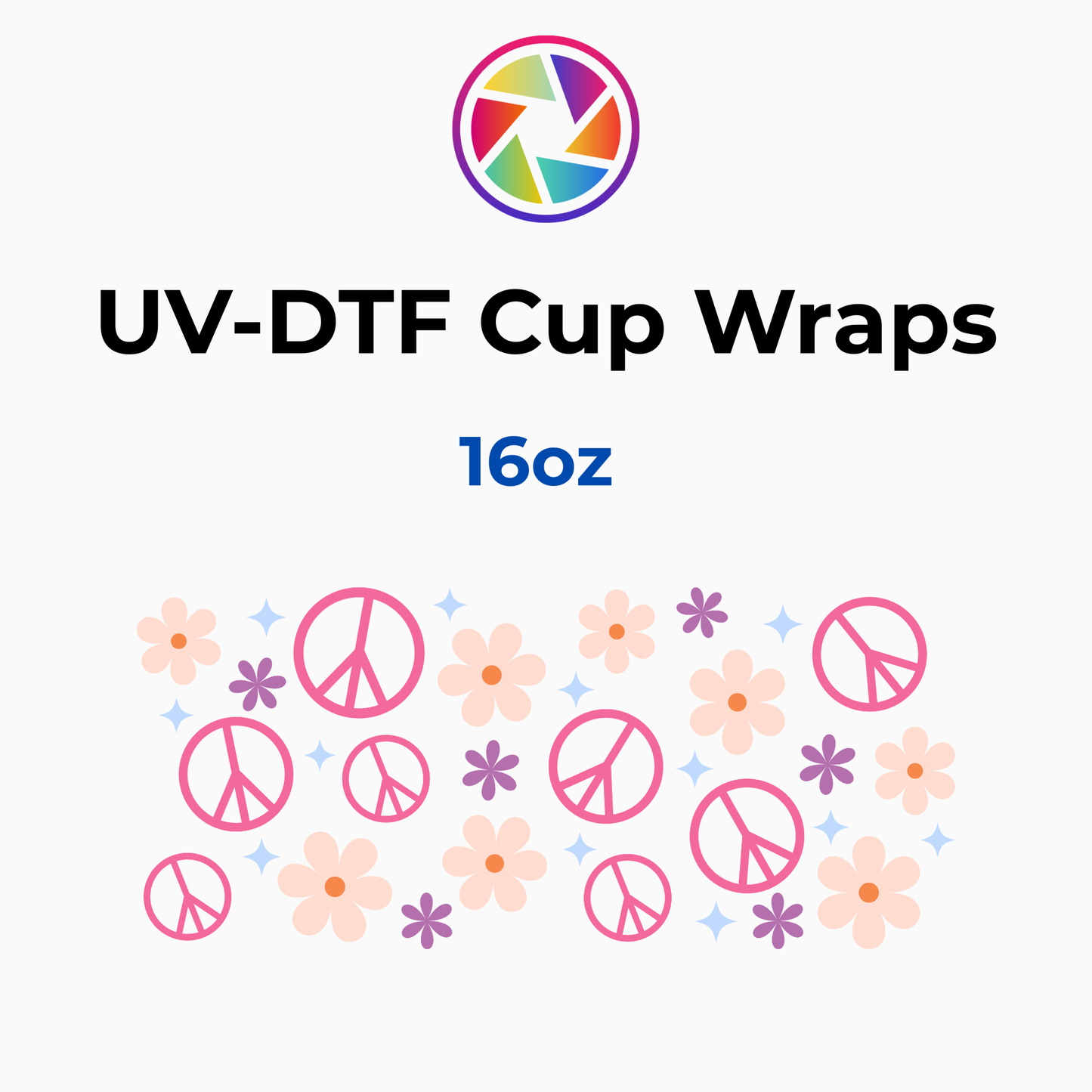 Peace Sign and Flowers Wrap