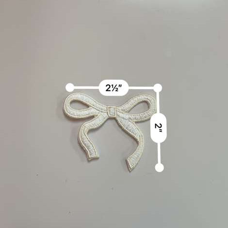 Ivory Coquette Bow Patch