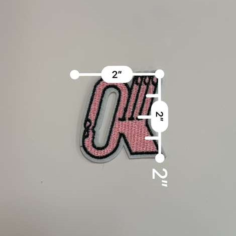 Pink Western Letter K Patch