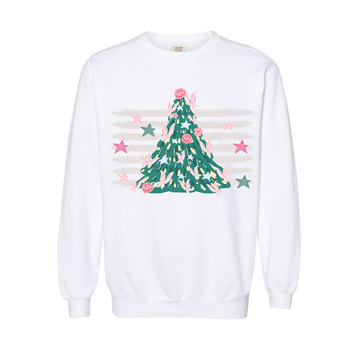 Tree Stripes White Comfort Colors® Crewneck
