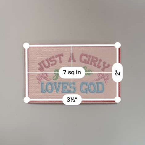Just a girl who loves God patch