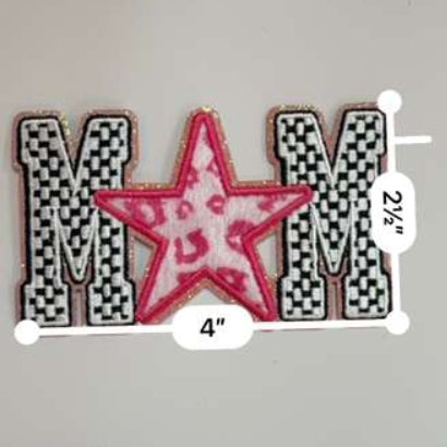 Checkered Mama Star Patch