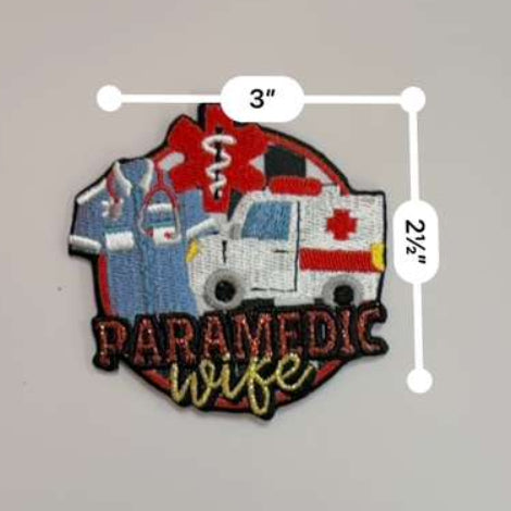 Paramedic Wife Embroidered Patch