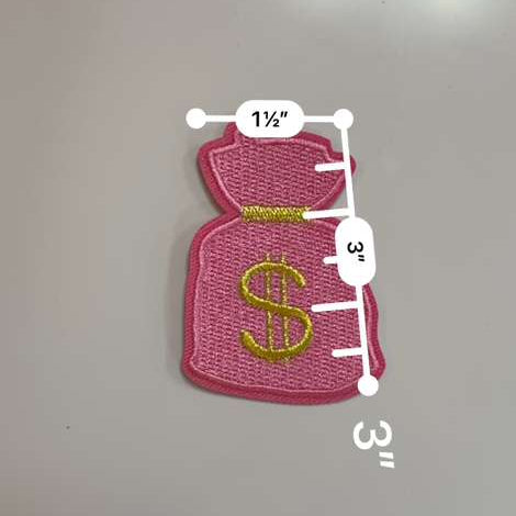 Pink Money Bag Patch