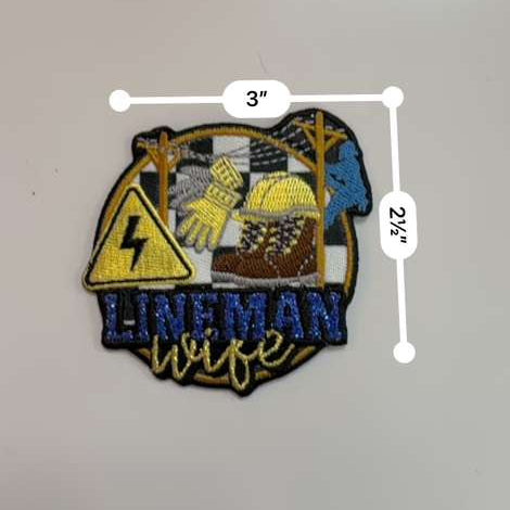 Lineman Wife Embroidered Patch