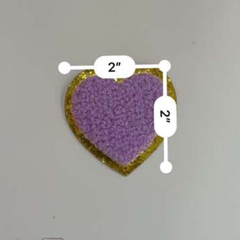 Lavender Teddy Heart Patch