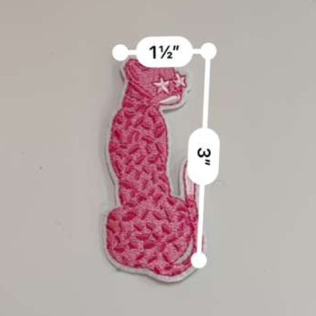 Pink Wildcat Embroidered Patch