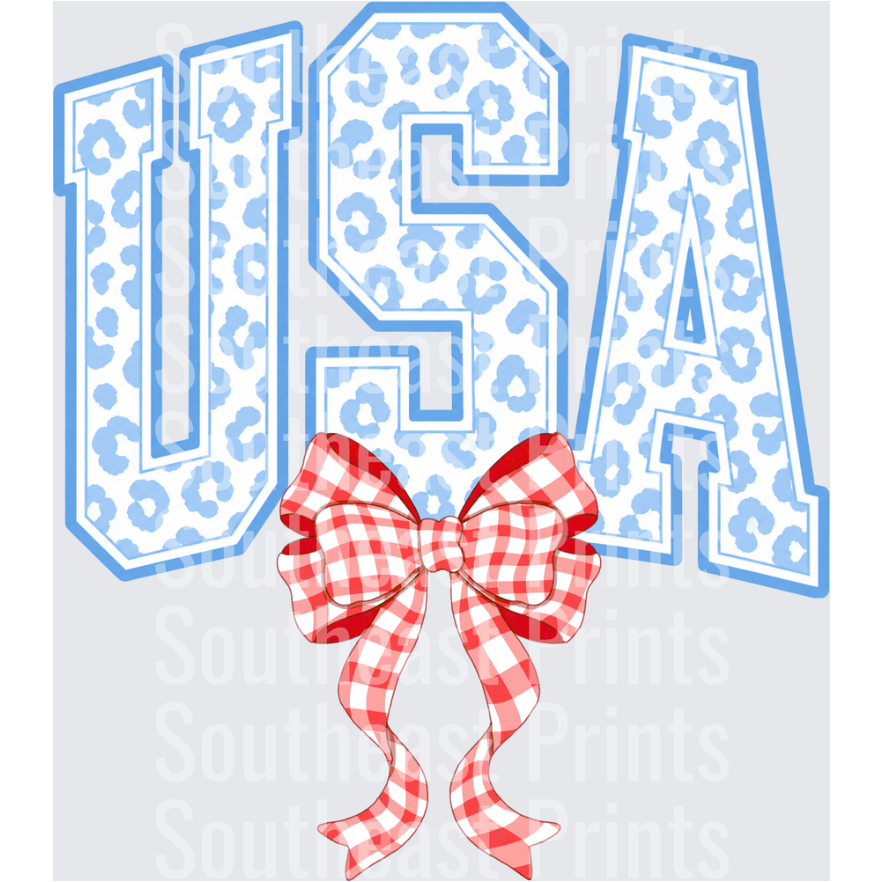 USA Gingham Bow