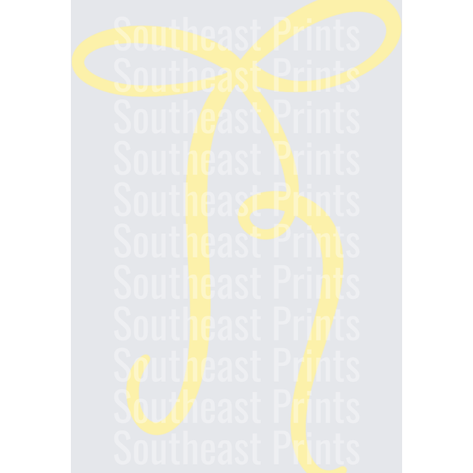 Yellow Bow Monogram