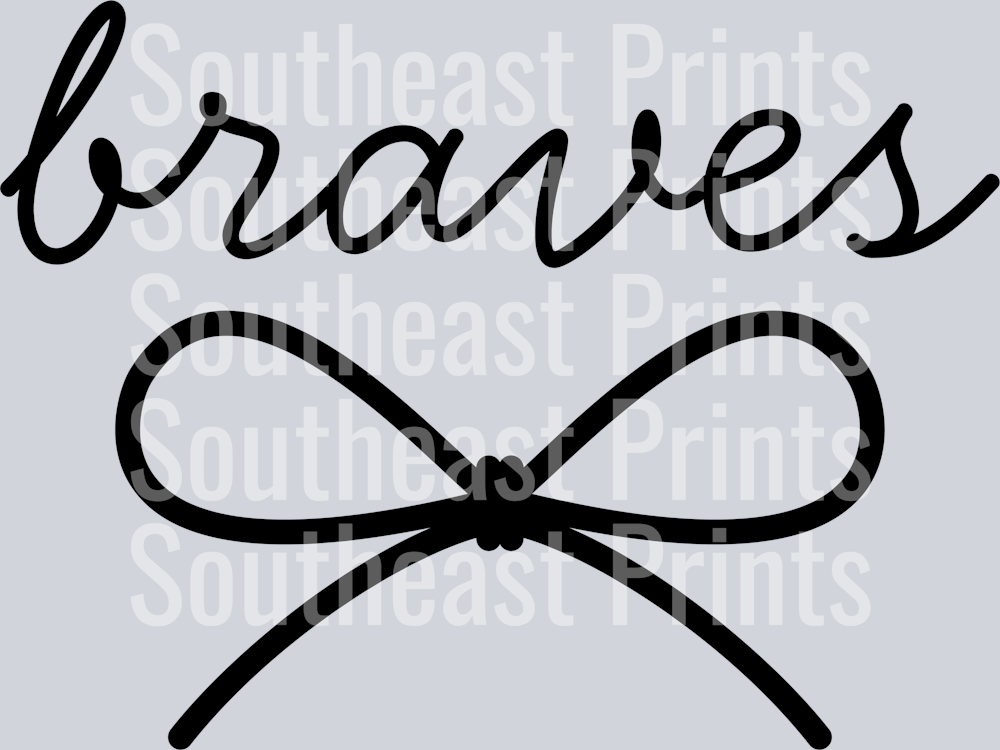 Braves Black Bow