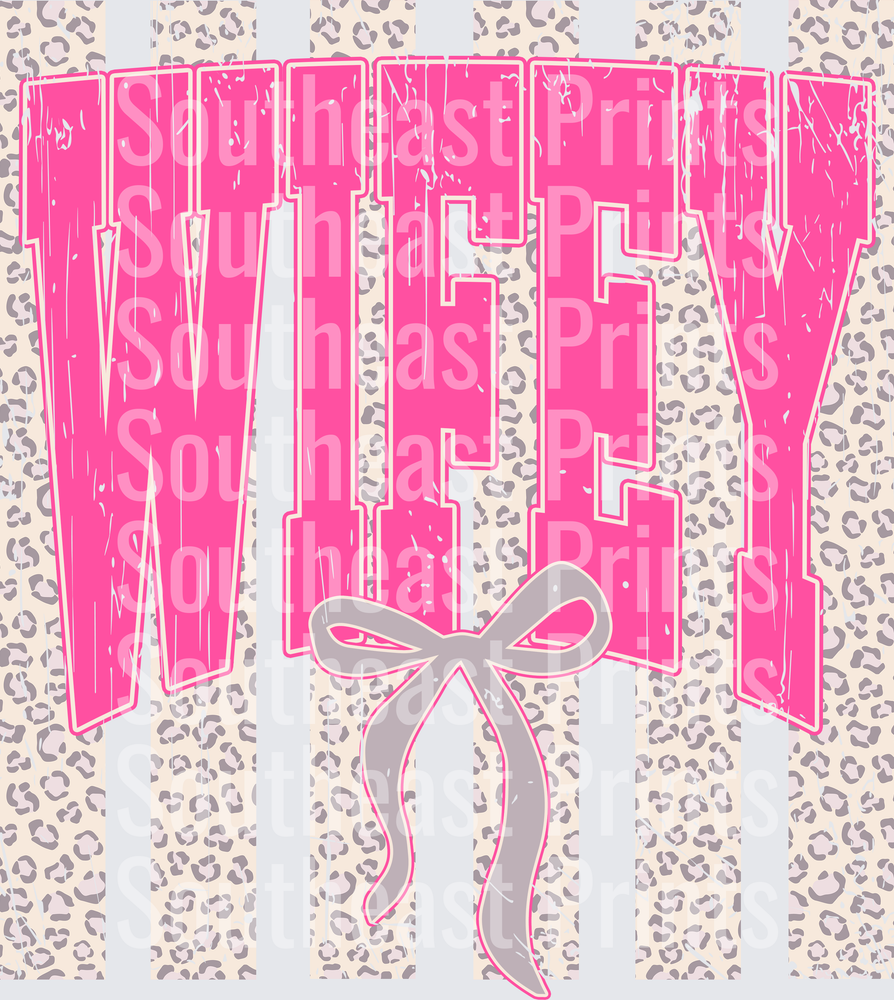 Bold Pink Wifey Bow