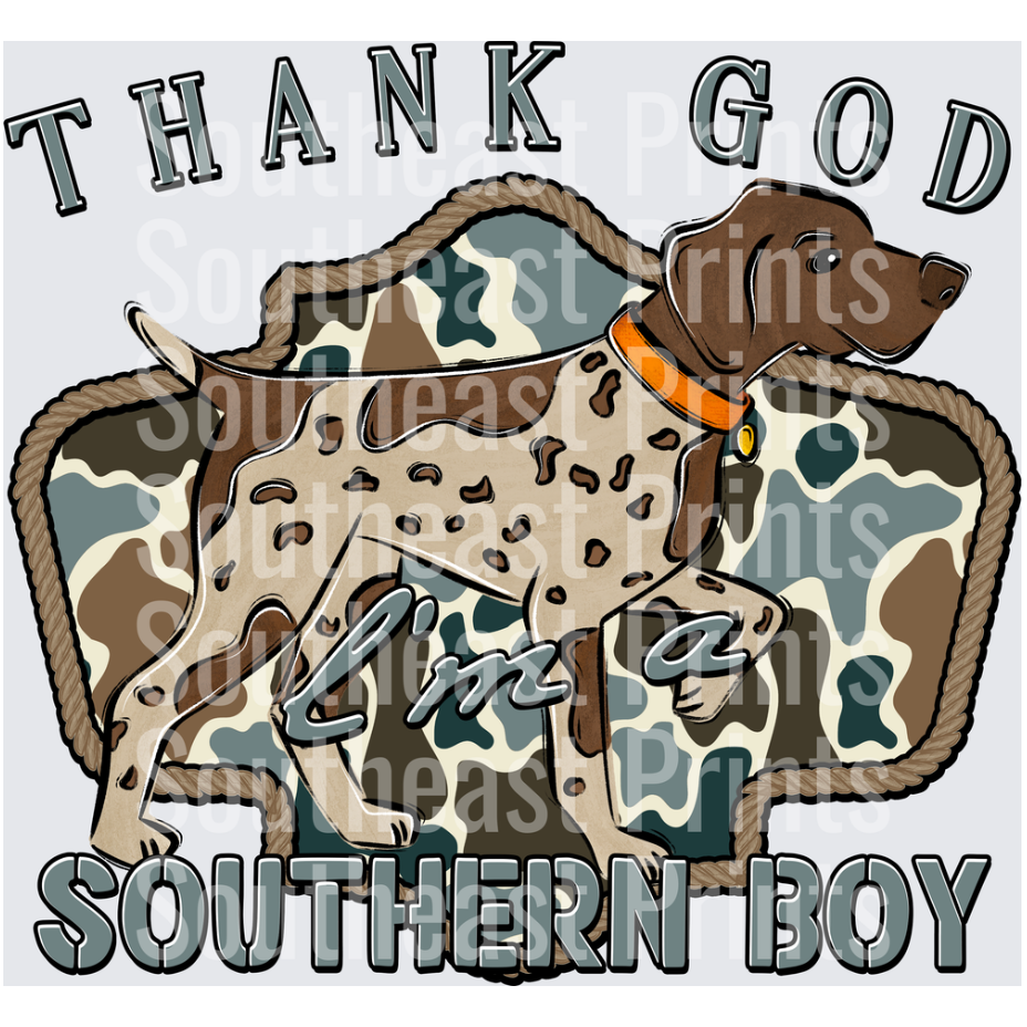 Thank God Southern Boy German Shorthaired Pointer Camo
