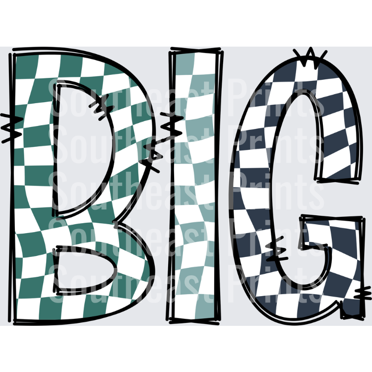 BIG Checkered Letters