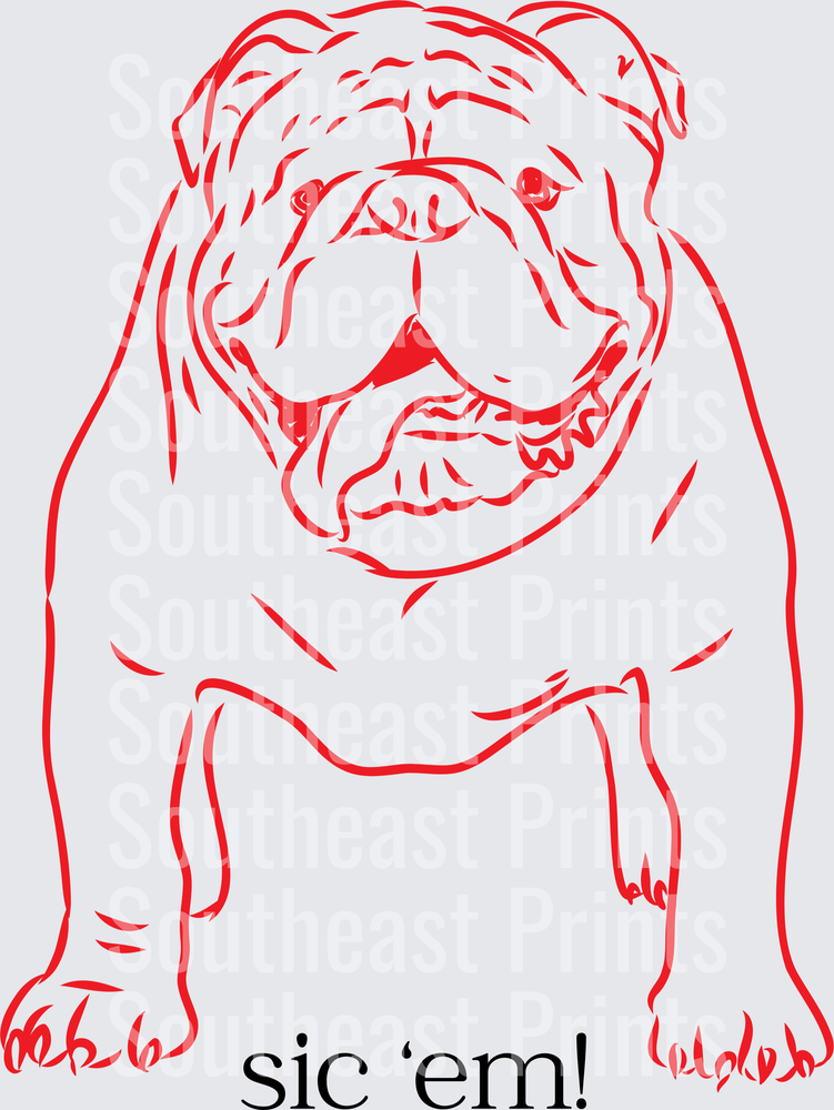 Red Bulldog Sic Em