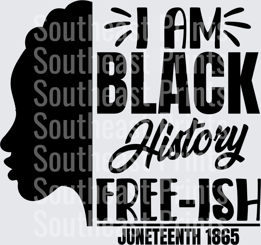 I Am Black History Juneteenth 1865 Freedom Silhouette