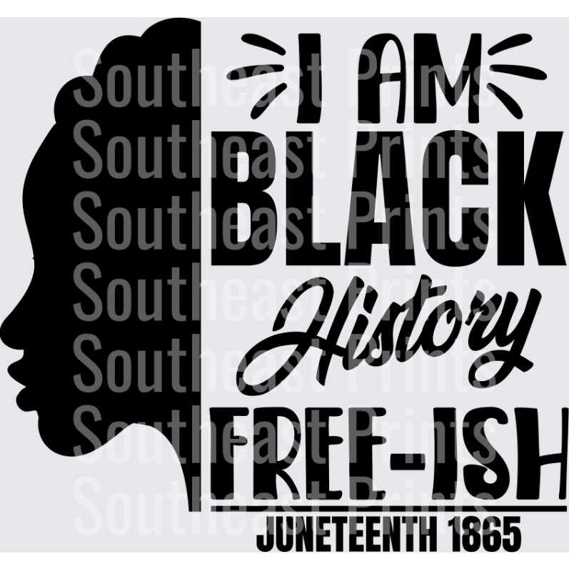 I Am Black History Juneteenth 1865 Freedom Silhouette
