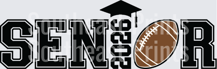 Senior 2025 Football Graduation Cap Design