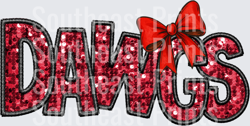 Dawgs Red Bow