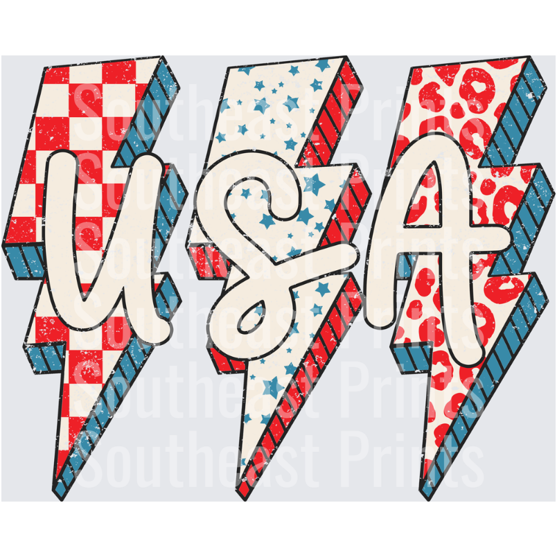 USA Lightning Bolts