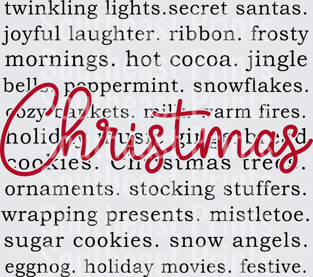 Christmas Word Collage