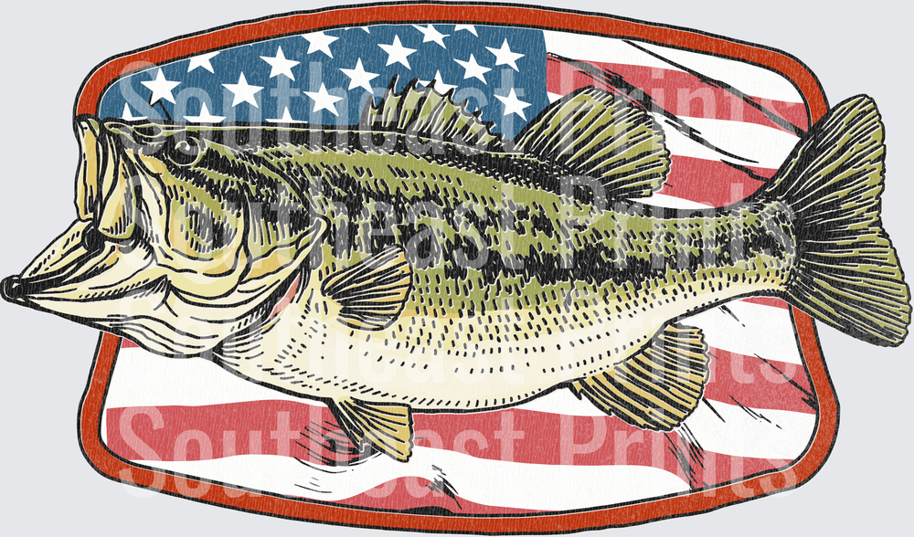 Patriotic Largemouth Bass