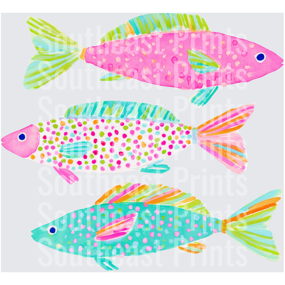 Colorful Watercolor Fish