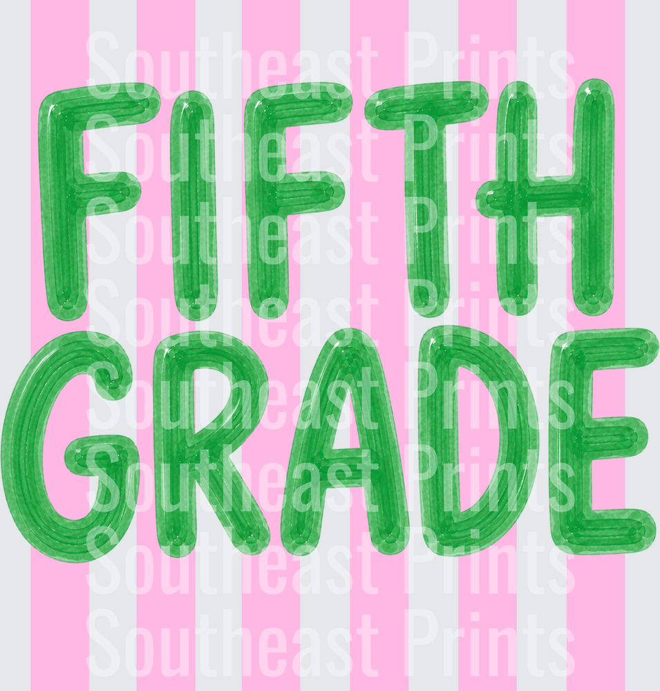 Fifth Grade Balloon Letters