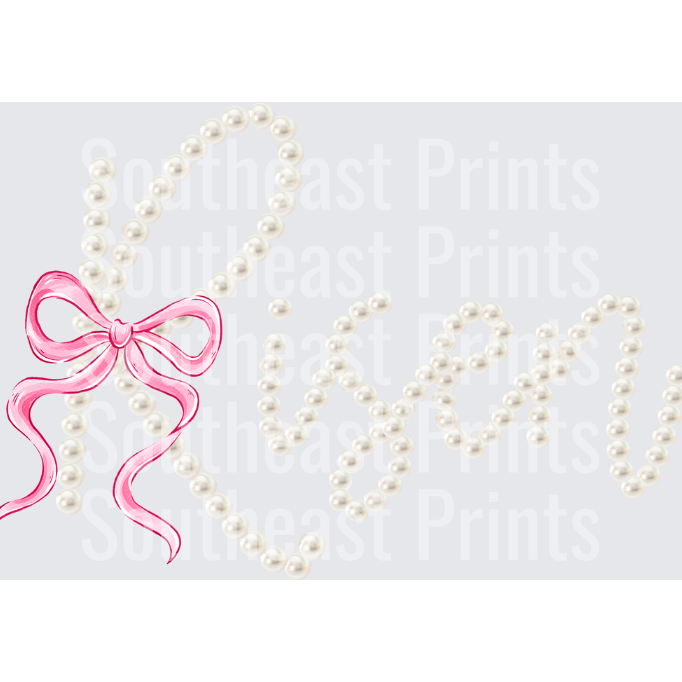 Pearl Ribbon Mom