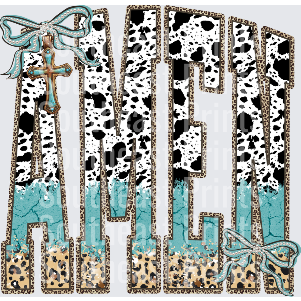 Amen Cow Print