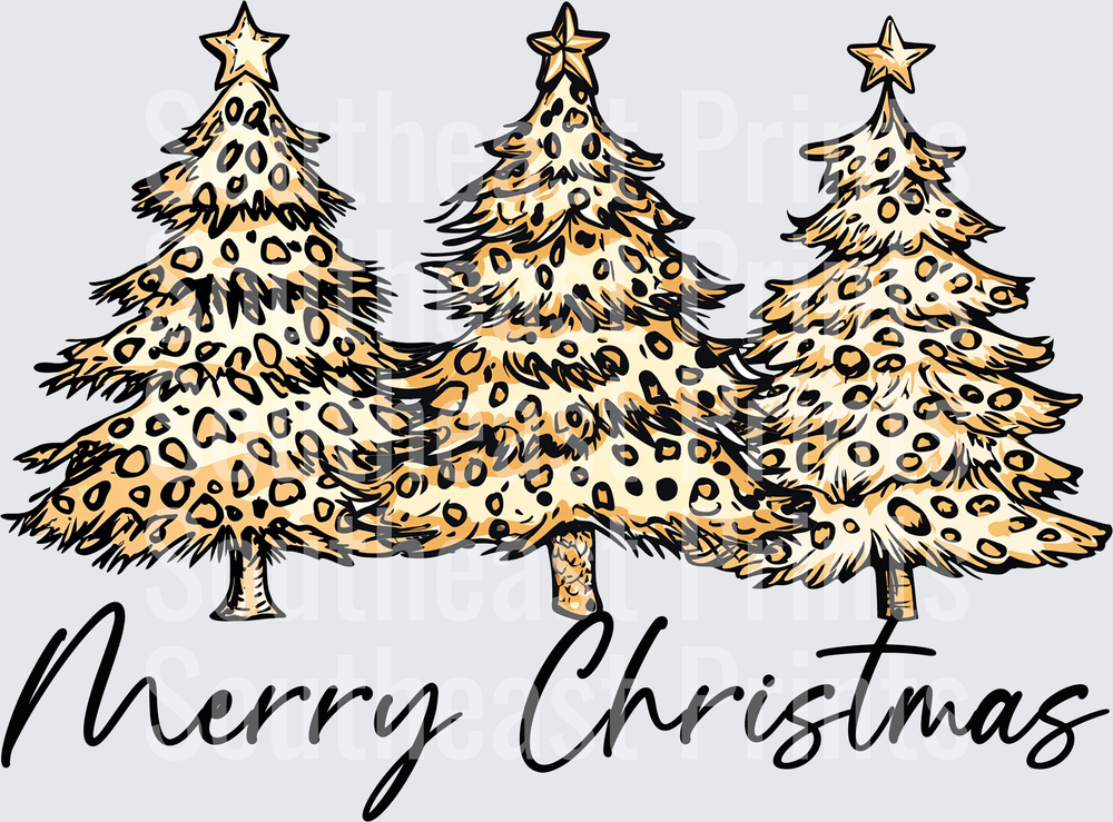 Leopard Christmas Trees