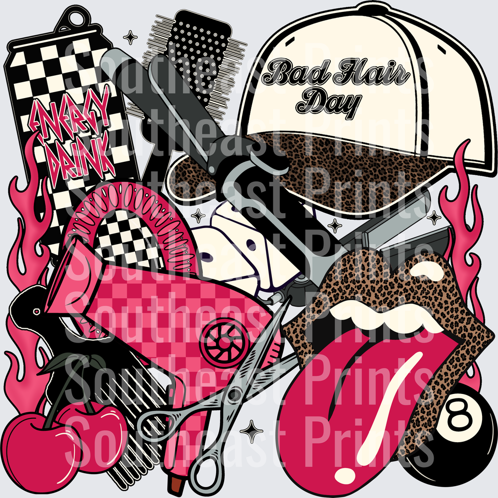 Hairstylist Retro Collage
