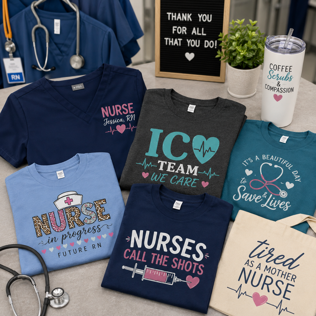 DTF Transfers for Nurses and Healthcare Workers: Scrubs and More