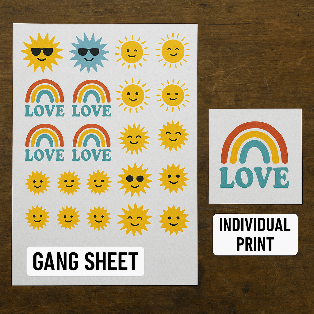 Gang Sheets vs. Individual Prints: Which Should You Order?