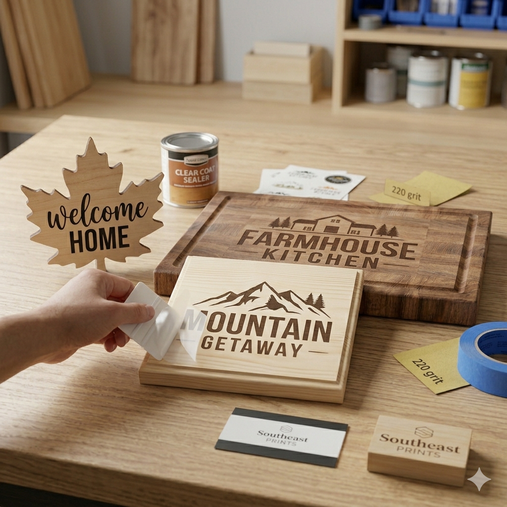How to Apply UV DTF Transfers to Wood and Wooden Signs