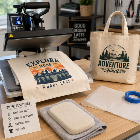 How to Press DTF Transfers on Tote Bags and Canvas Materials