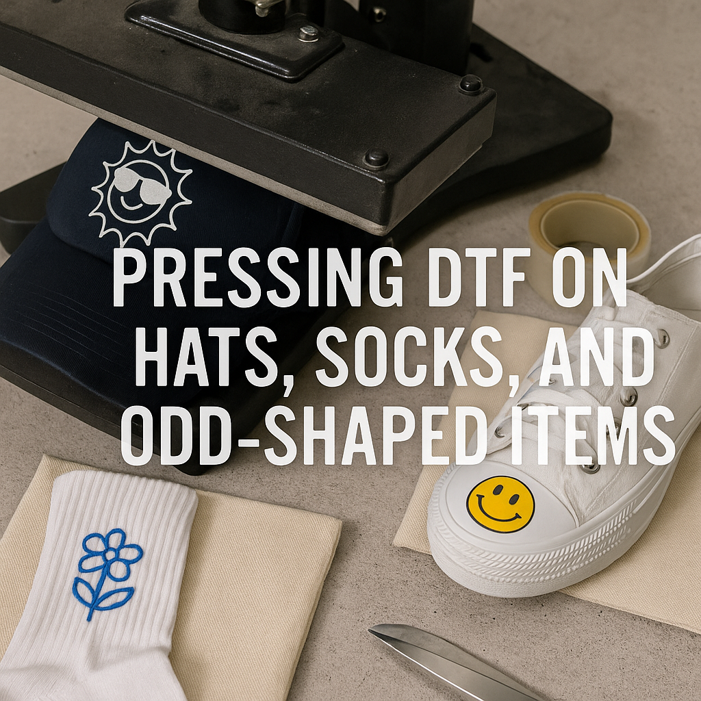 Pressing DTF on Hats, Socks, and Odd-Shaped Items