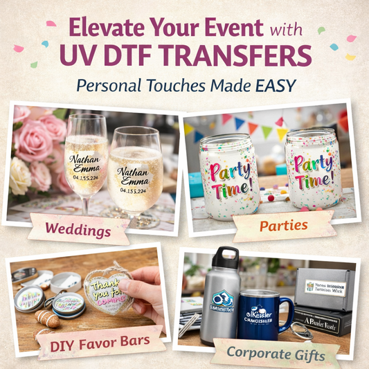 UV DTF Transfers for Events: Weddings, Parties, and Corporate Gifting